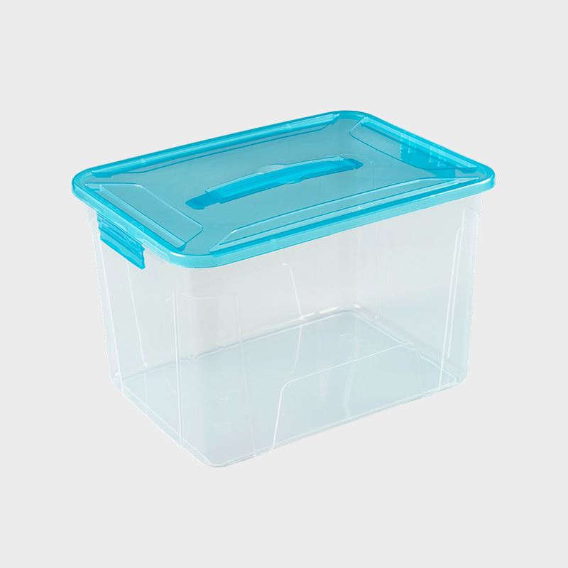 Transparentní stohovatelný úložný box s víkem PFS008